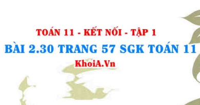 Bài 2.30 trang 57 SGK Toán 11 tập 1 Kết nối tri thức